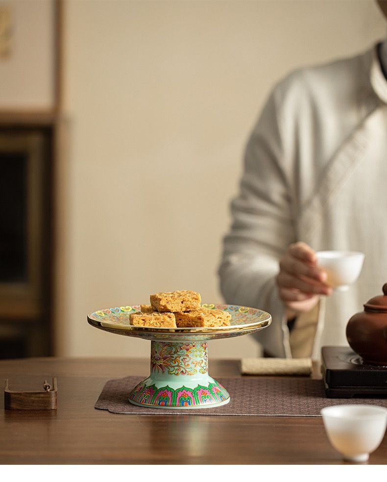Đĩa Men Hoa Chân Cao Phúc Kiến
