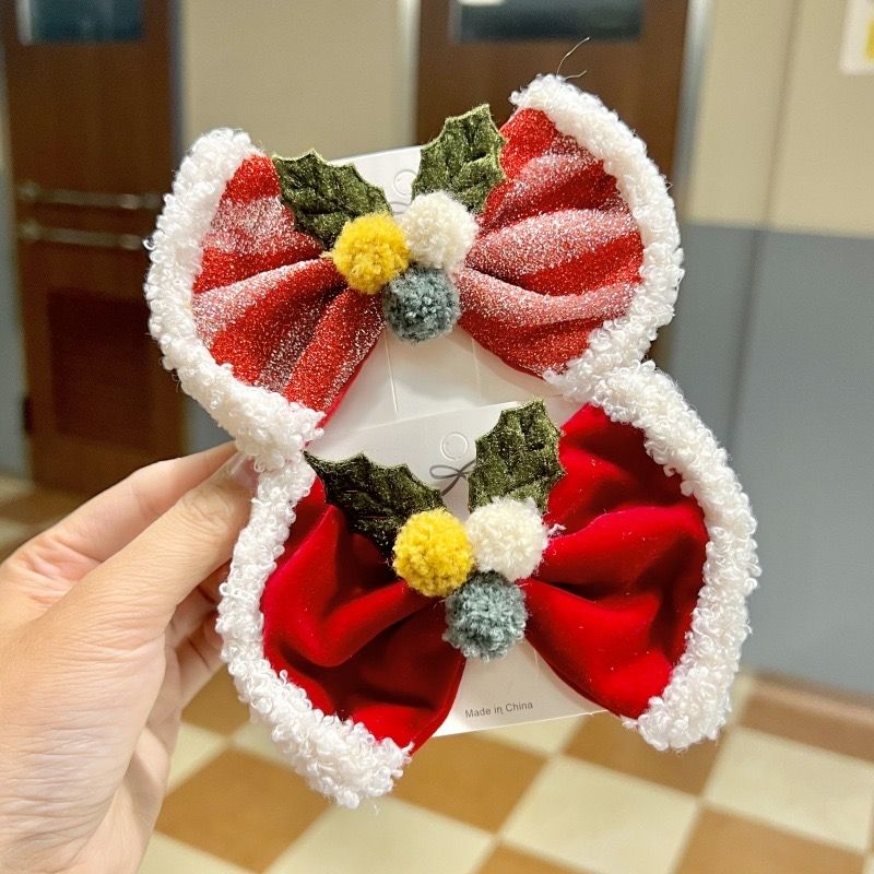 Kẹp Tóc Xmas Đỏ Tuyết