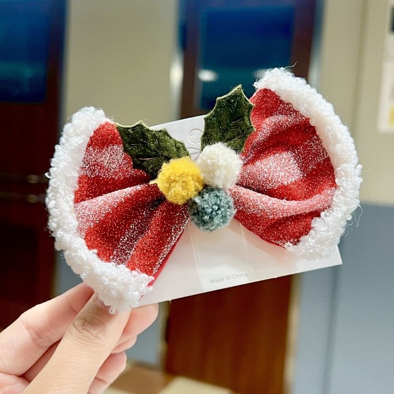 Kẹp Tóc Xmas Đỏ Tuyết