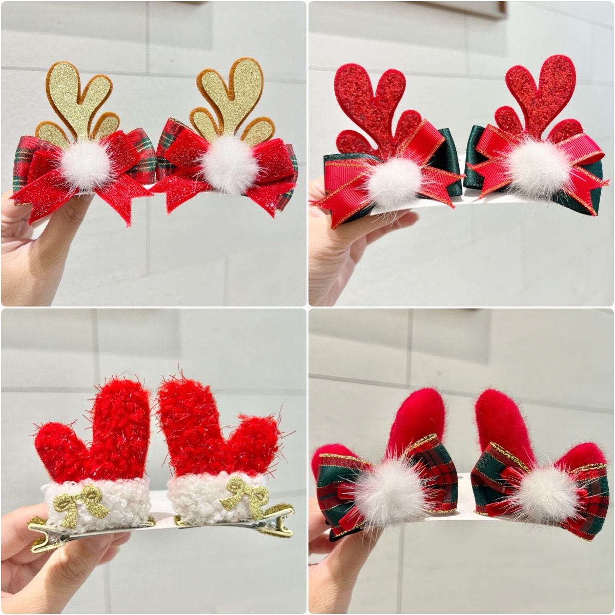 Kẹp Tóc Nhung Hươu Xmas