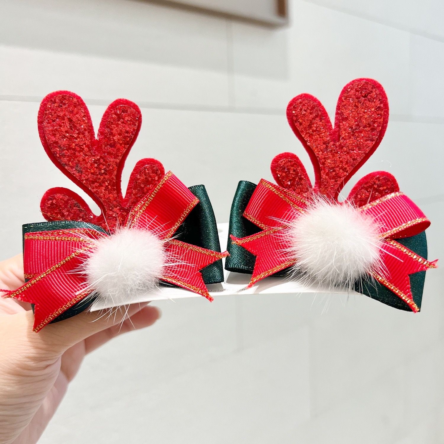 Kẹp Tóc Nhung Hươu Xmas