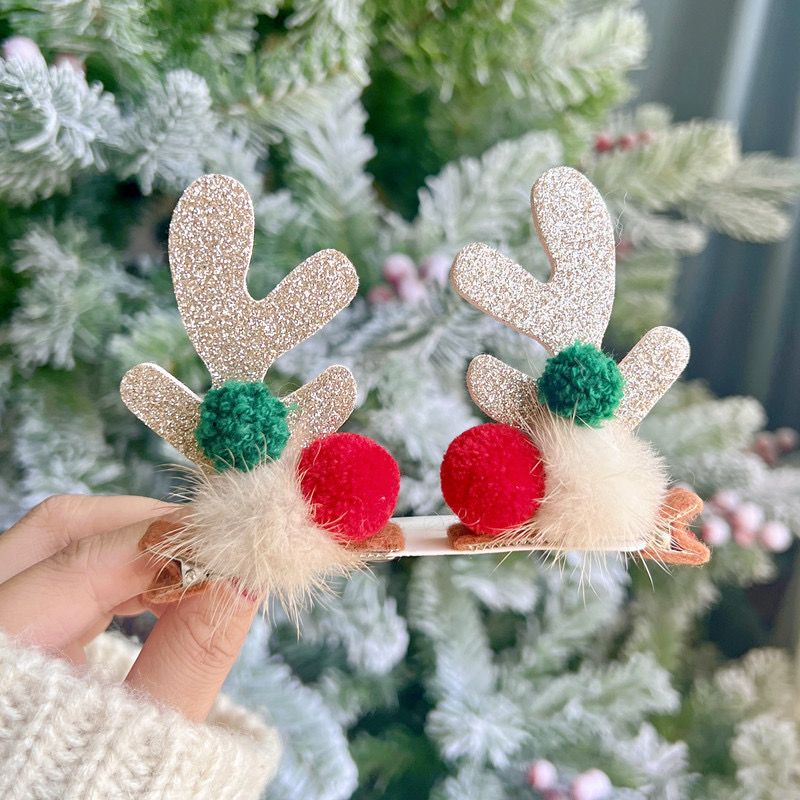 Kẹp Tóc Nhung Hươu Xmas