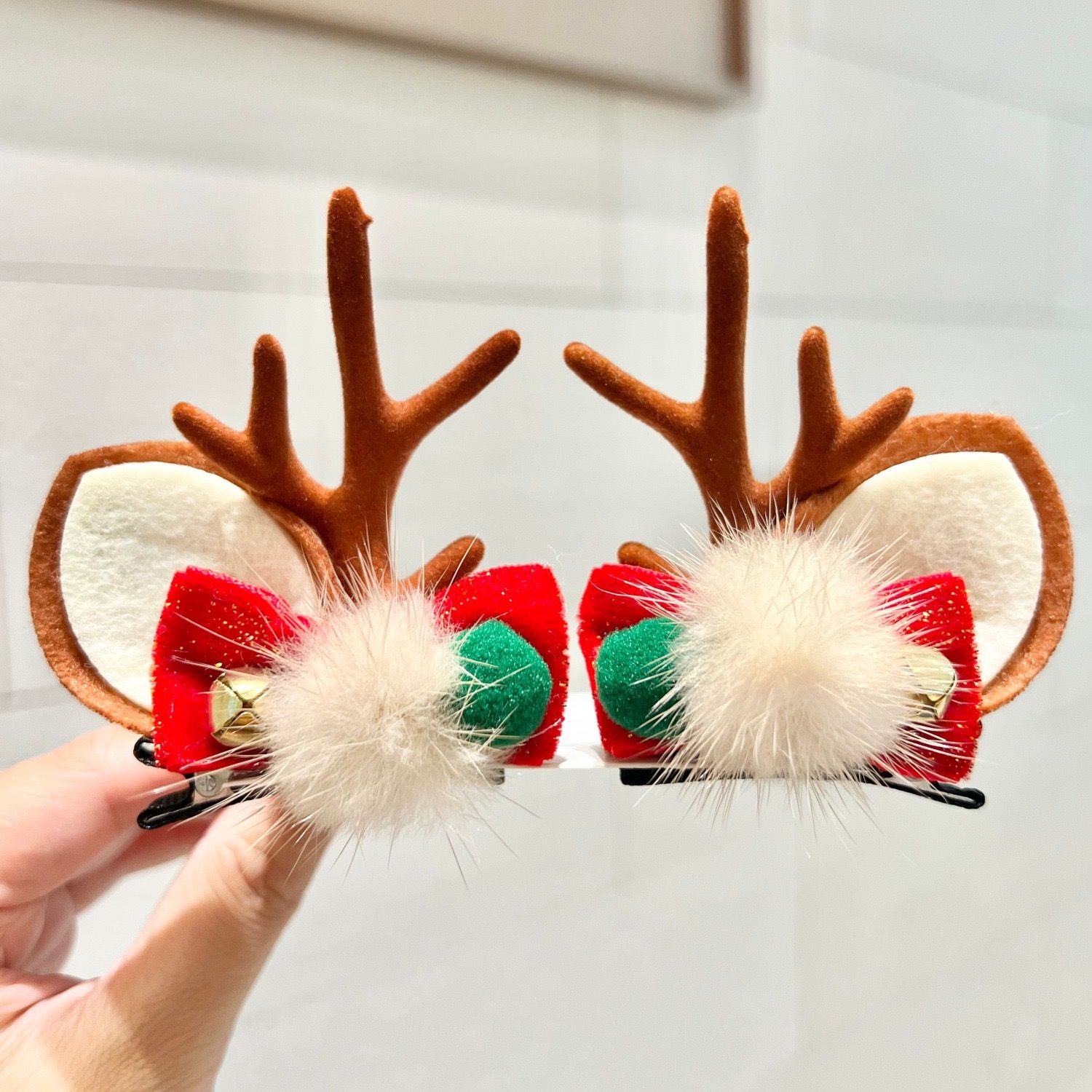 Kẹp Tóc Nhung Hươu Xmas