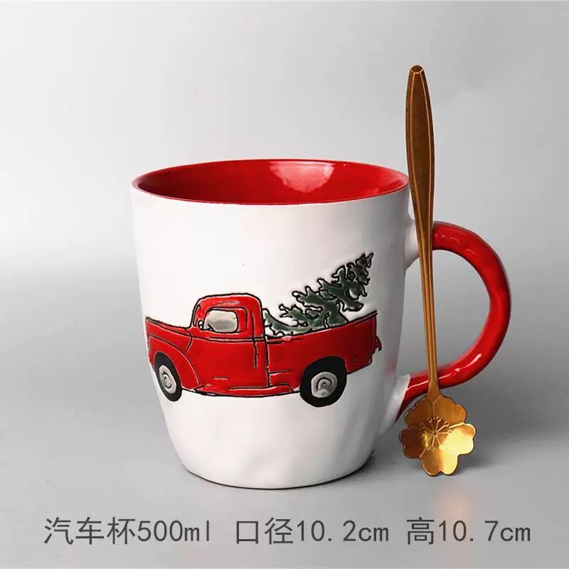 Cốc Gốm Ô Tô Chở Cây Thông