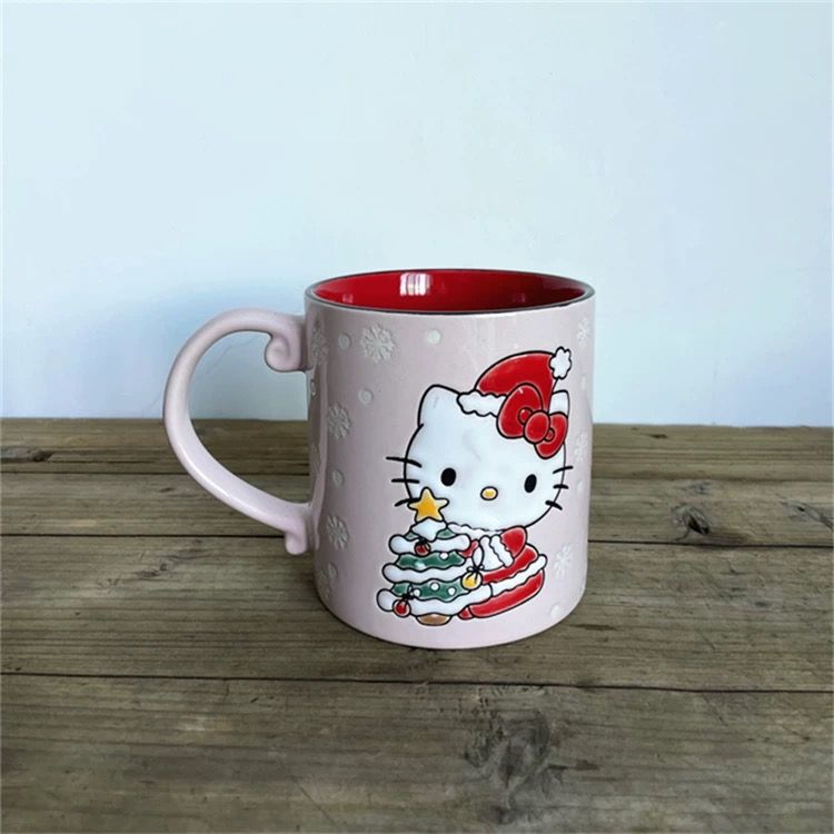 Cốc Gốm Hello Kitty Ôm Cây Thông