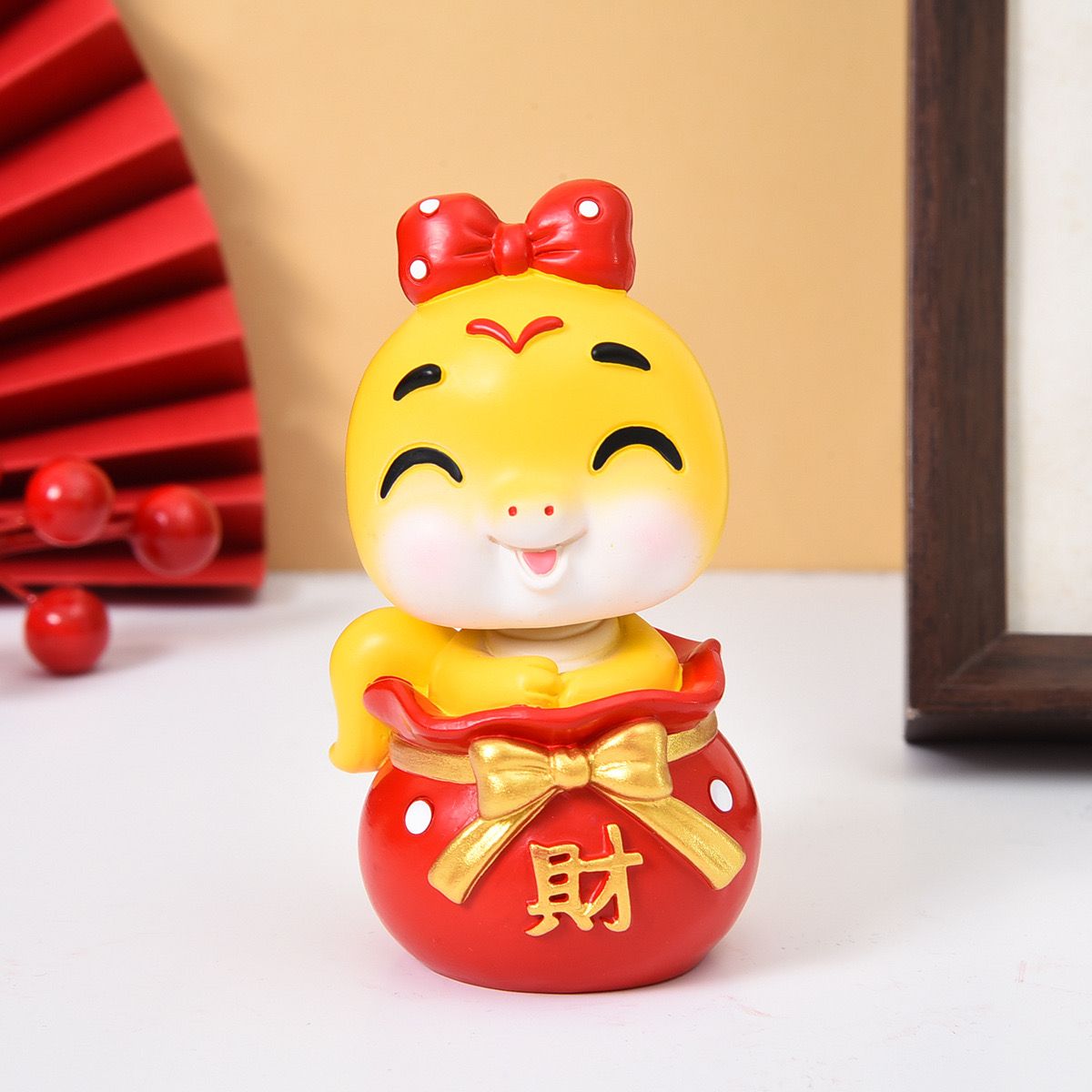 Tượng Rắn Vàng - Linh Vật May Mắn