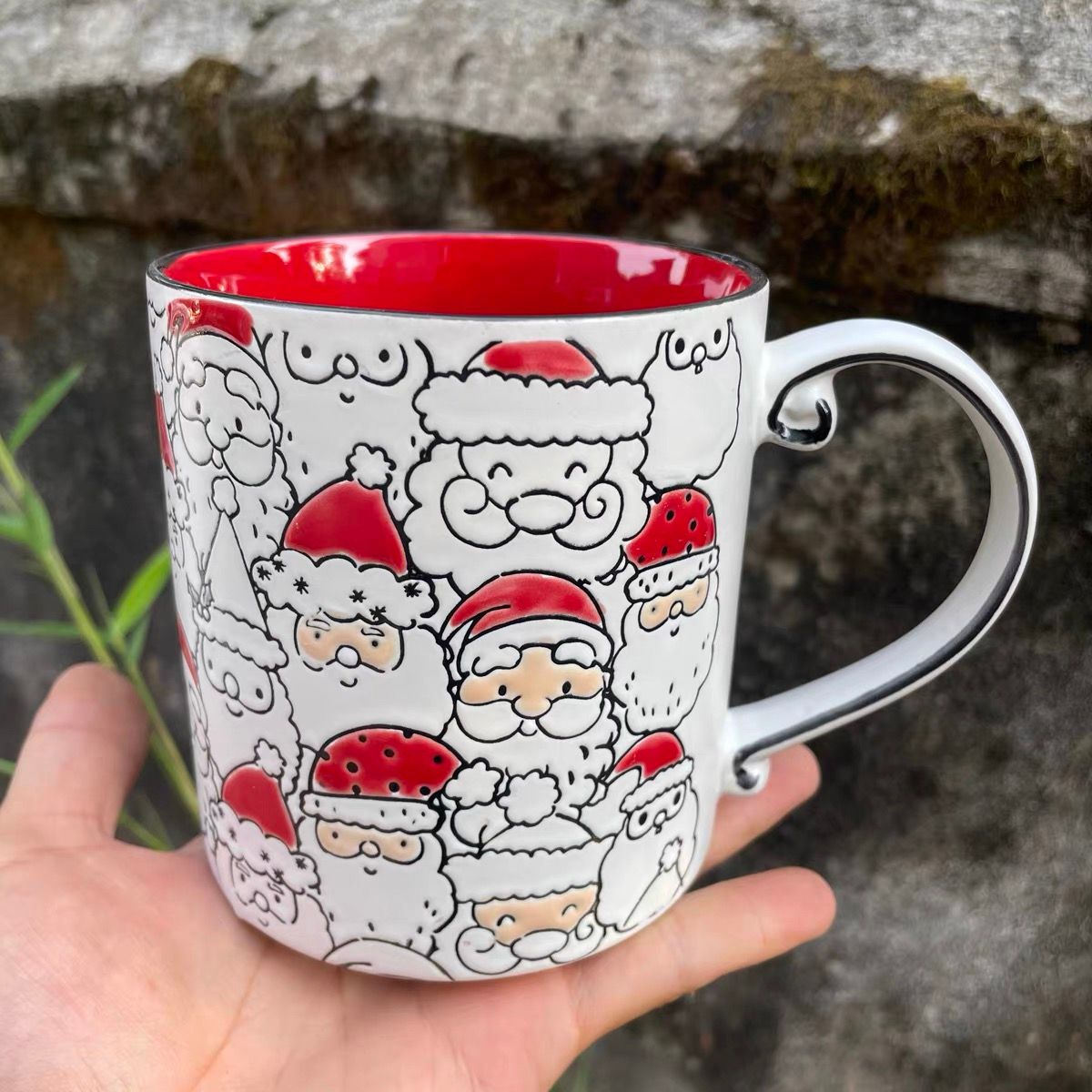 Cốc Gốm Ông Già Noel Mũ Đỏ