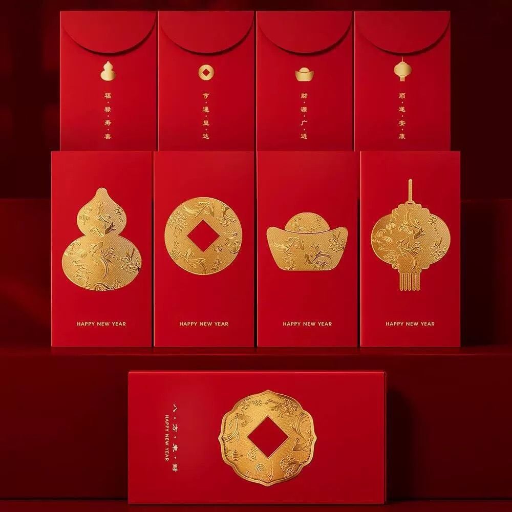 Phong Bao Lì Xì Đỏ In Nổi Cao Cấp