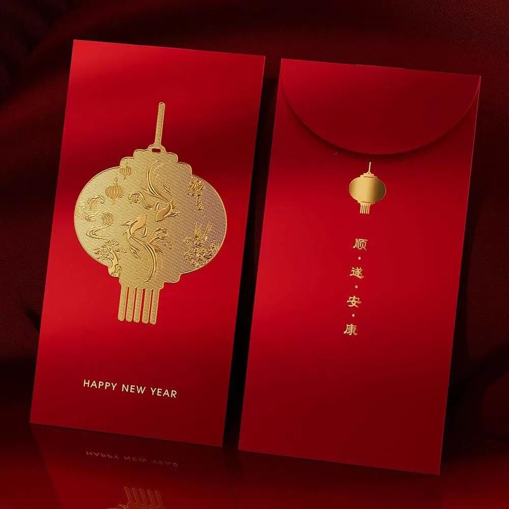 Phong Bao Lì Xì Đỏ In Nổi Cao Cấp