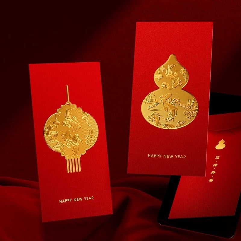 Phong Bao Lì Xì Đỏ In Nổi Cao Cấp