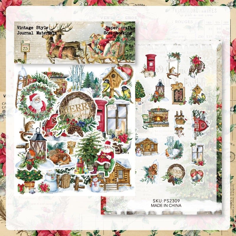 Sticker Vintage Style XMAS