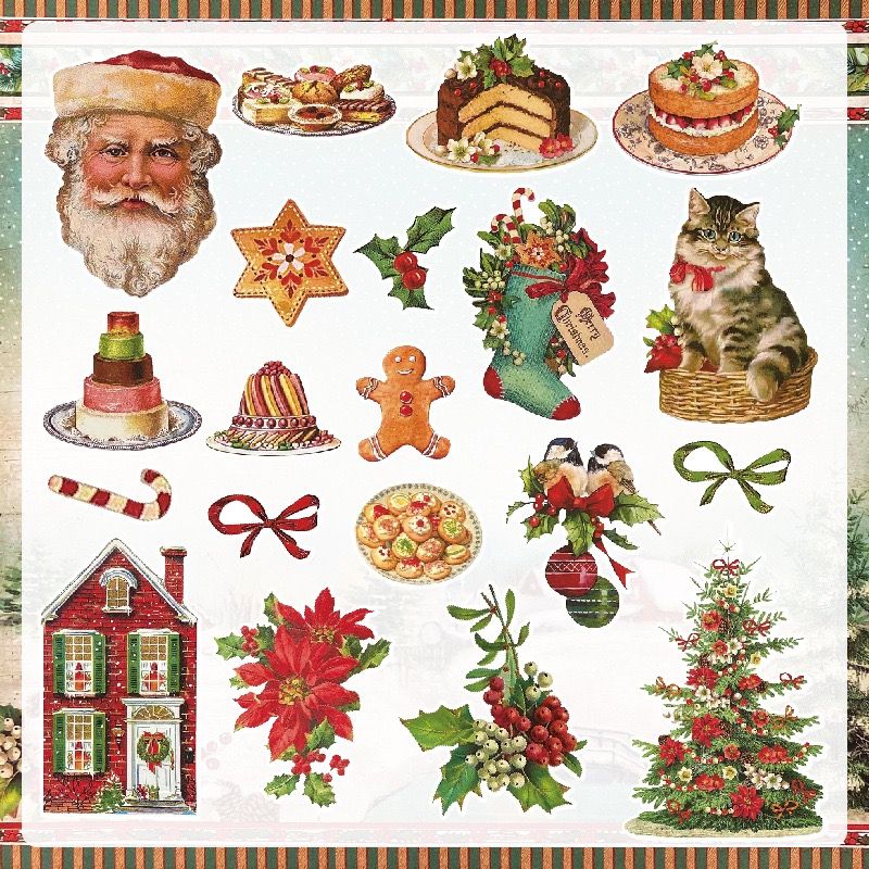 Sticker Vintage Style XMAS