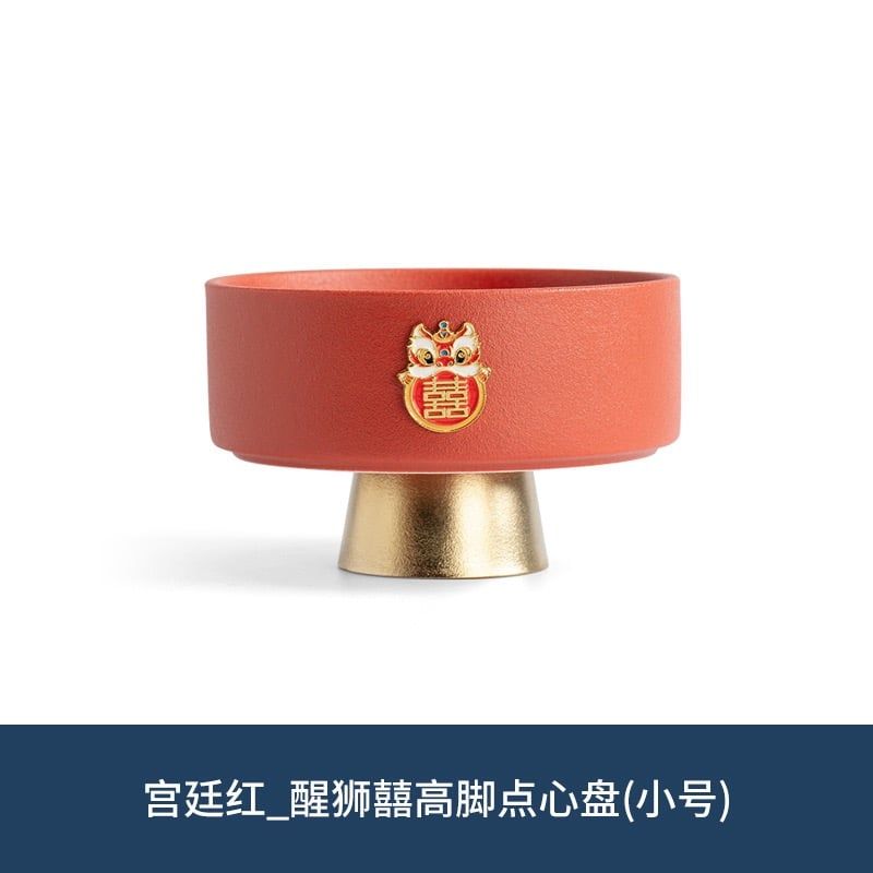Đĩa Men Đỏ Đế Cao
