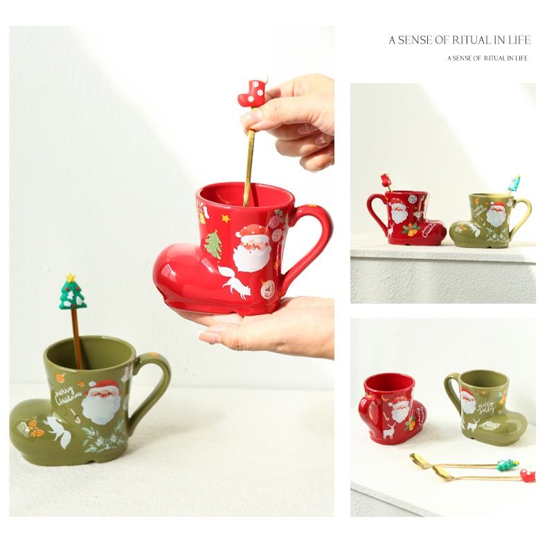 Gift 2 Cốc Đôi Ủng Xmas