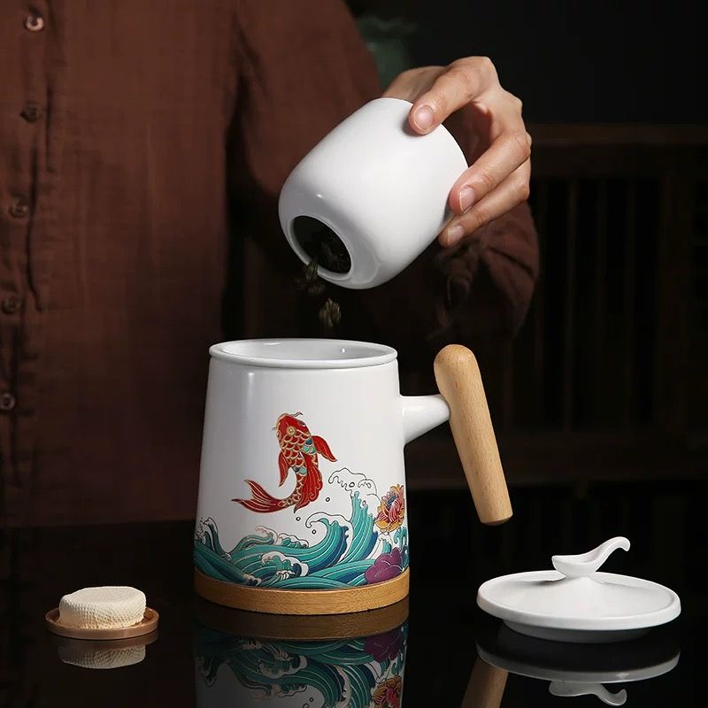 Cốc Trà Cá Koi