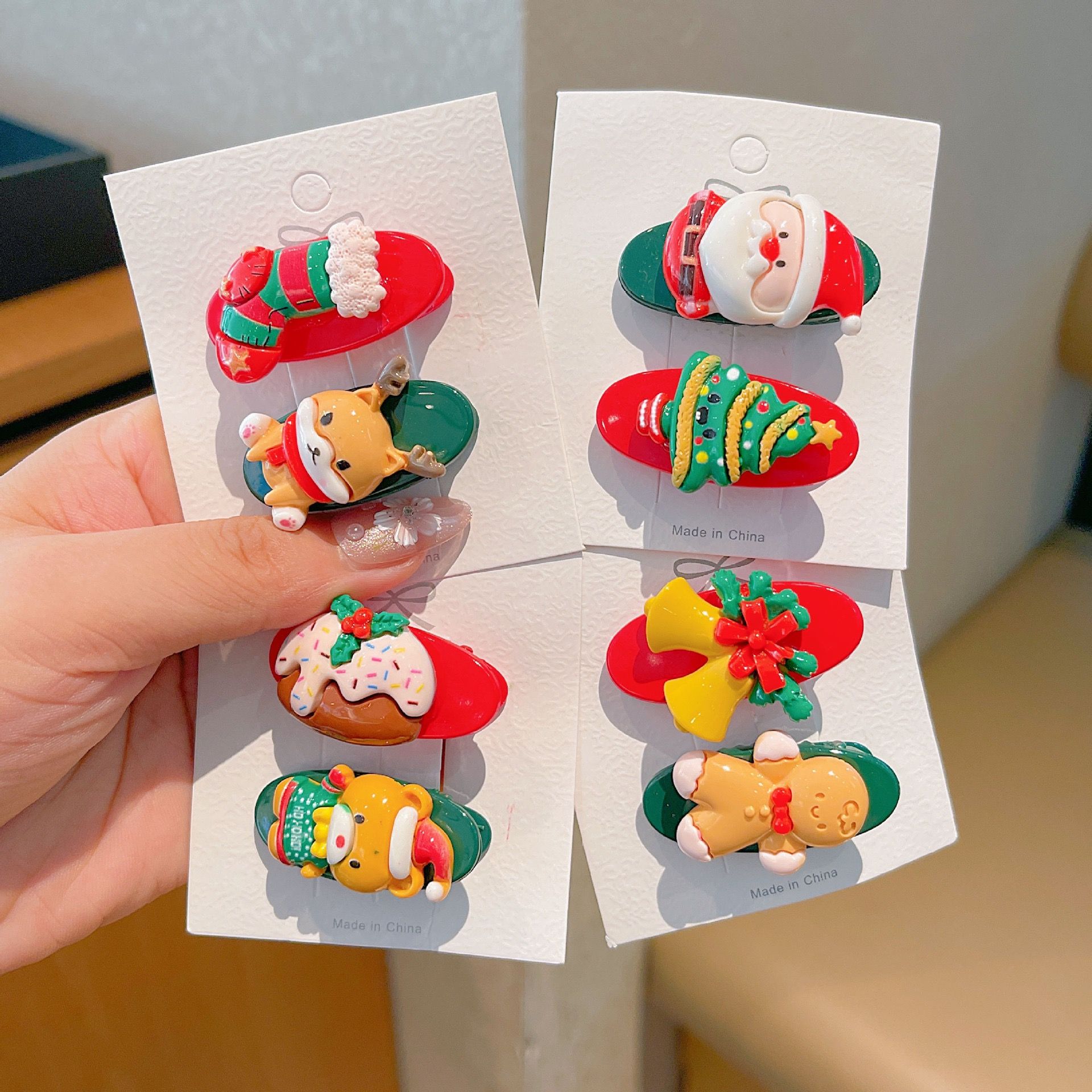 Kẹp Tóc Xmas Xanh Đỏ