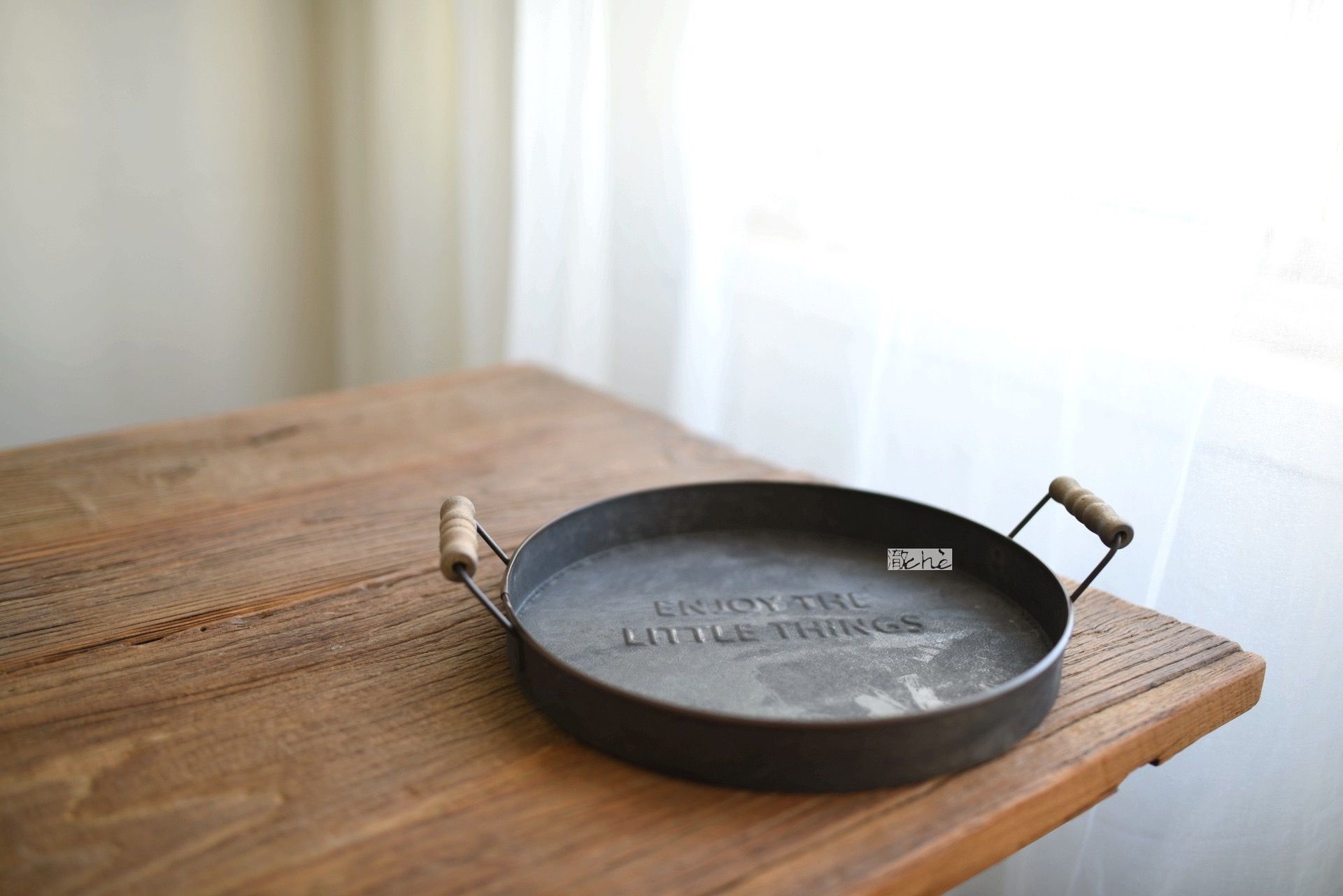 Khay Retro Tay Cầm Gỗ
