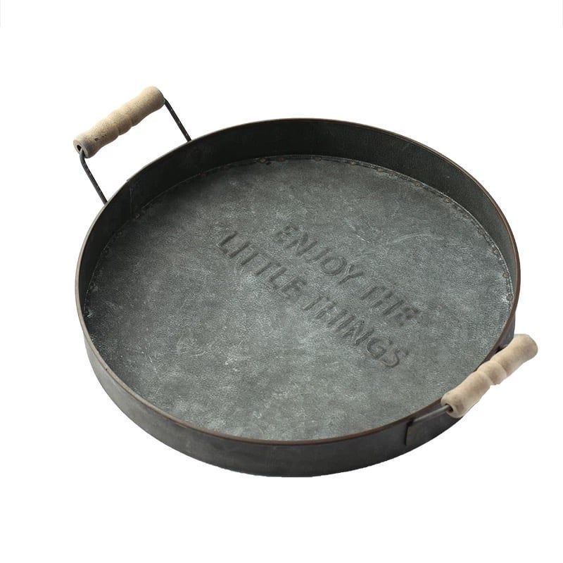 Khay Retro Tay Cầm Gỗ
