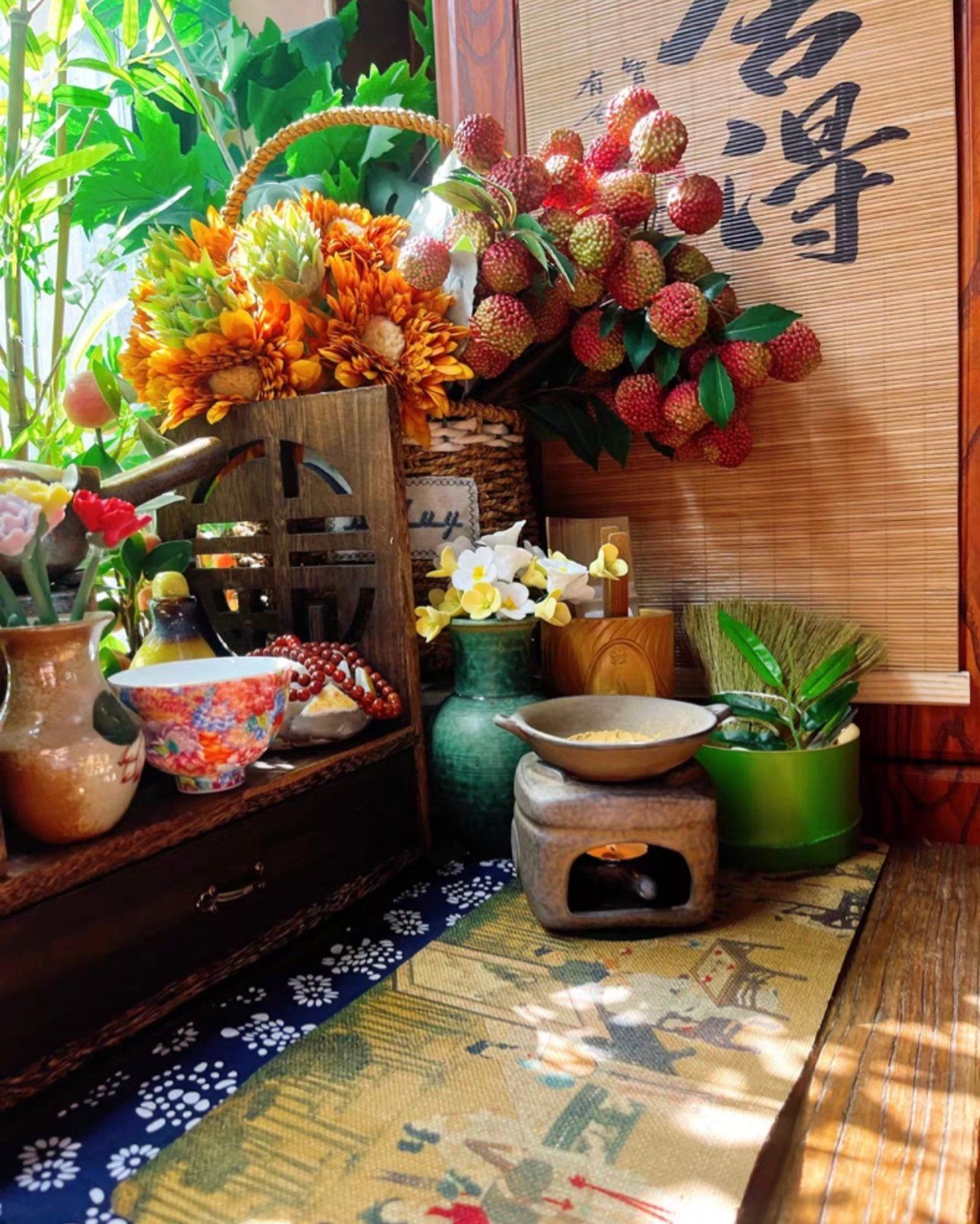 Bộ Bếp Gốm Thô Xông Thảo Mộc, Tinh Dầu