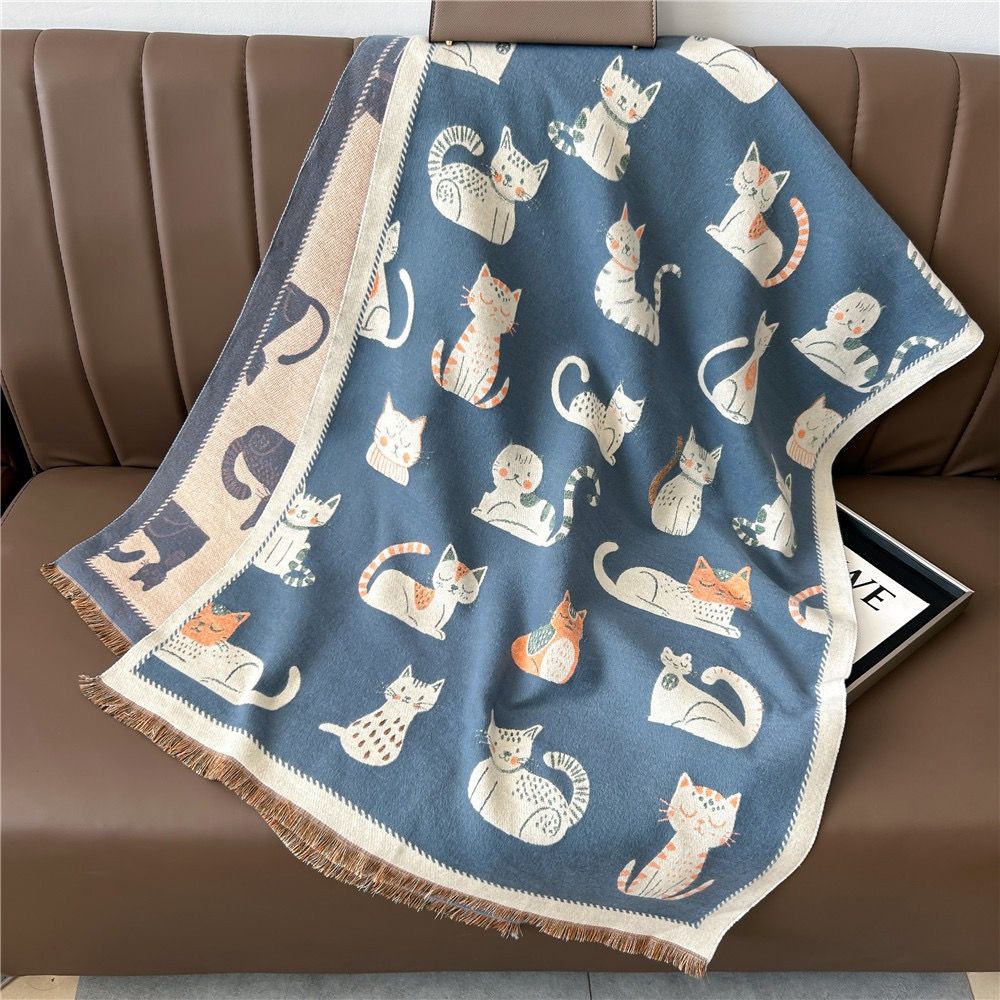 Khăn Choàng Mèo Hoạt Hình Cashmere
