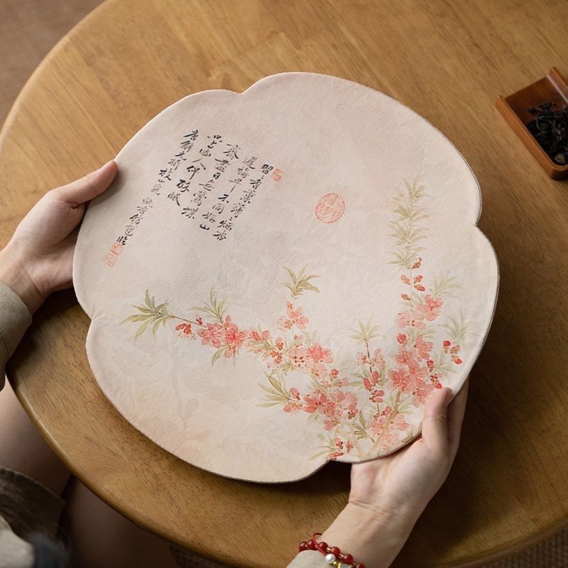 Tấm Trải Bàn Trà Hoa Mận