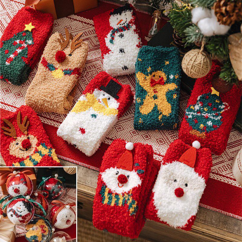 Tất Nhung San Hô Christmas Happy