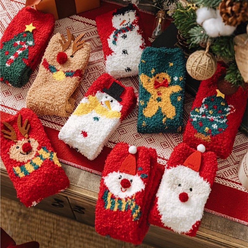 Tất Nhung San Hô Christmas Happy