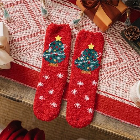 Tất Nhung San Hô Christmas Happy