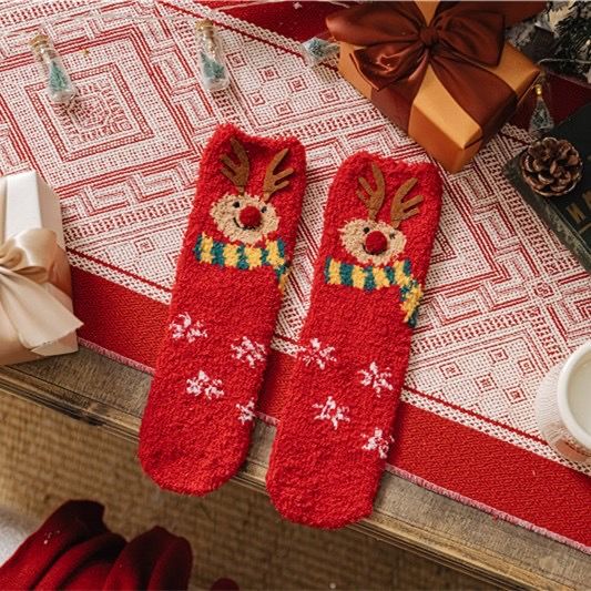 Tất Nhung San Hô Christmas Happy