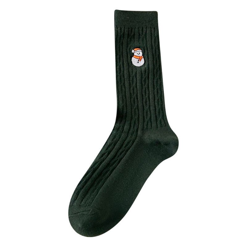 Tất Cotton Thêu Xmas