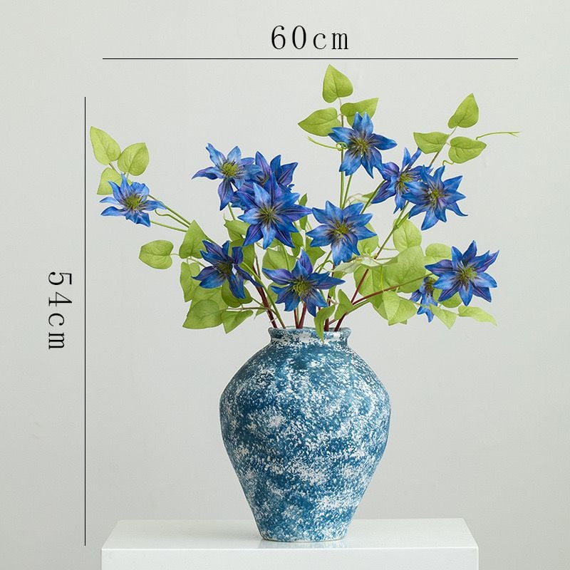 Bình Hoa Vẽ Tay Phong Cách Wabi-Sabi Thời Trung Cổ