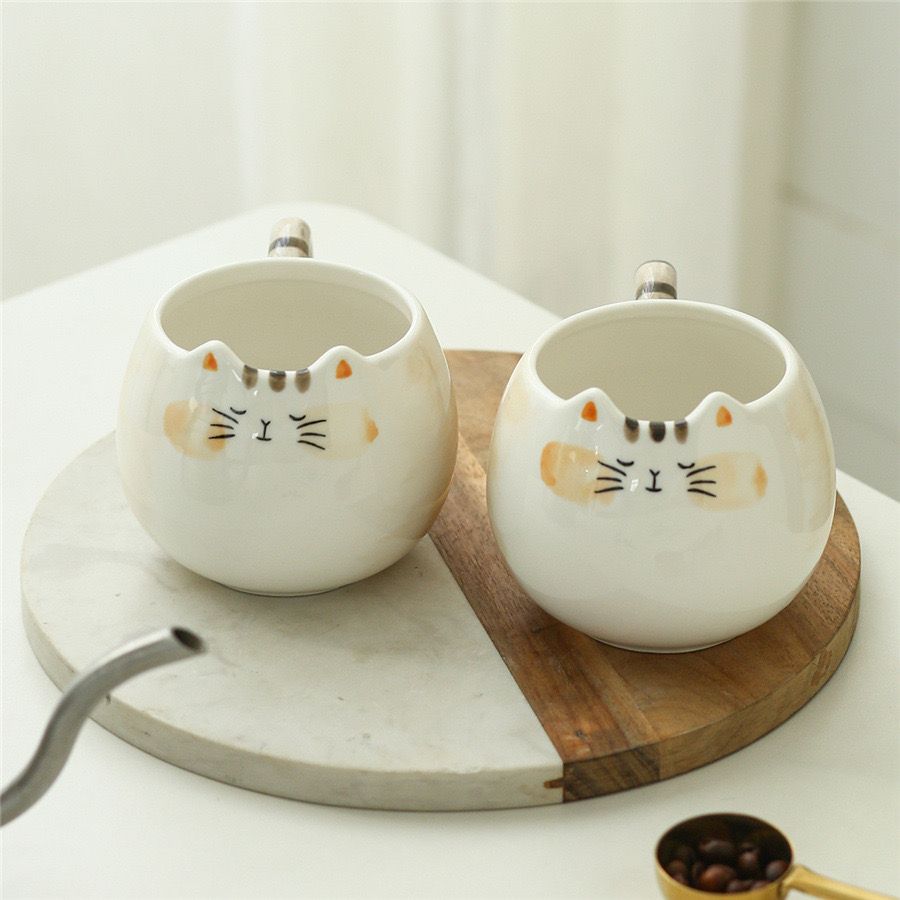 Cốc Mèo Vẽ Tay