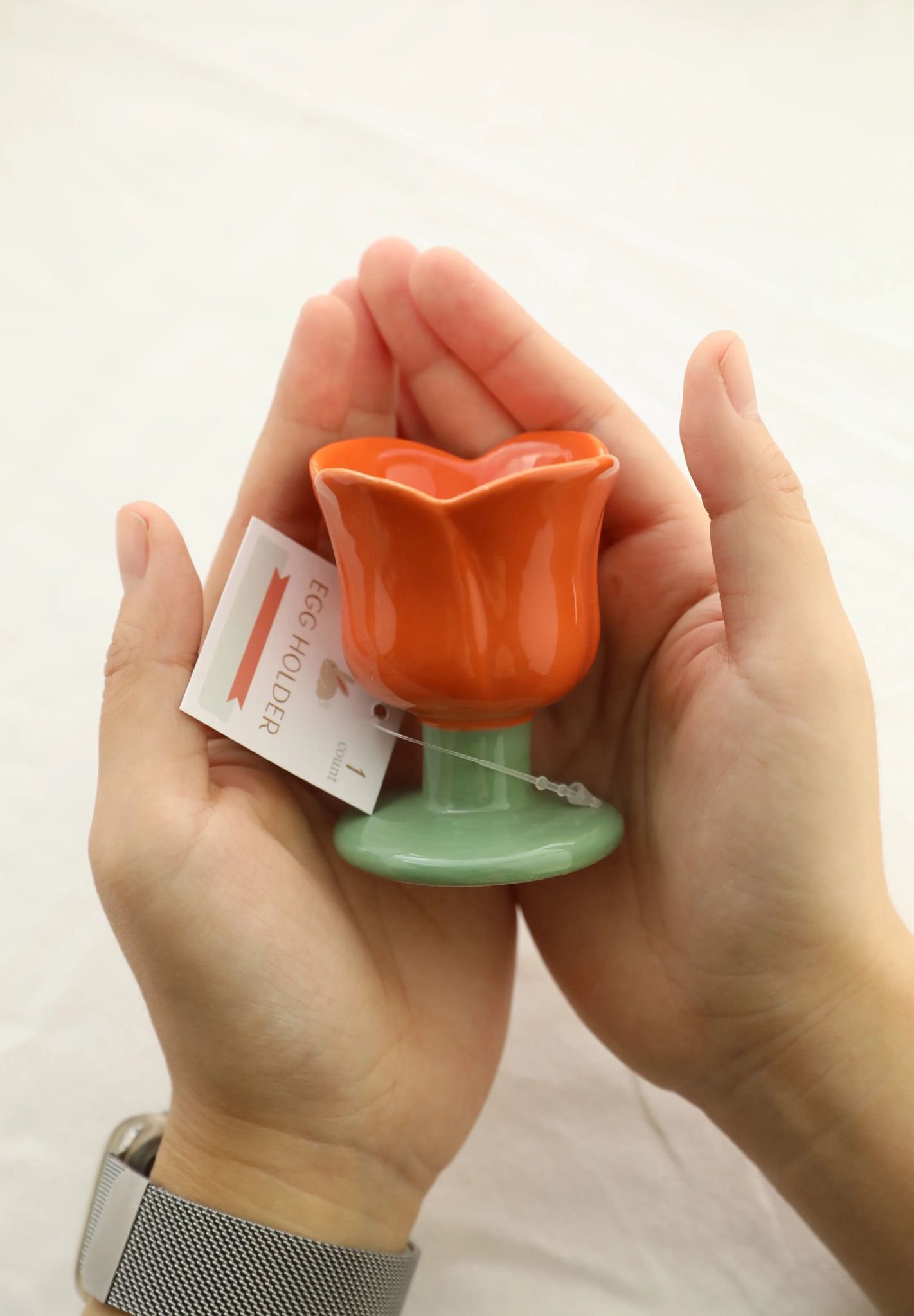 Bông Tulip Gốm Đựng Trứng