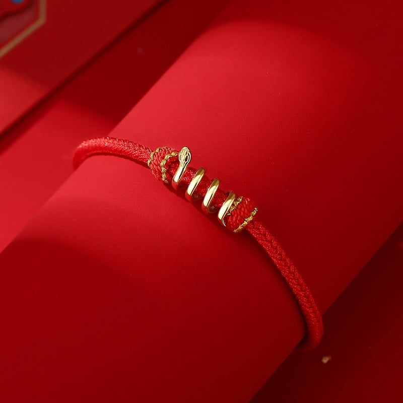 Vòng Tay Rắn May Mắn Vàng 14k