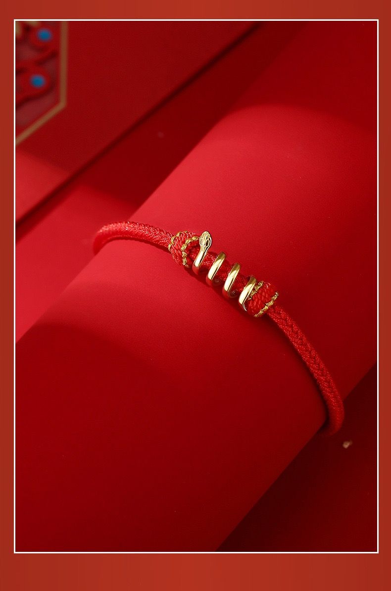 Vòng Tay Rắn May Mắn Vàng 14k