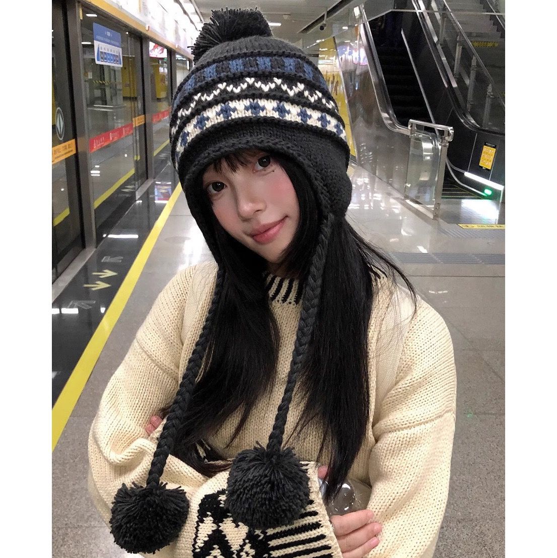 Mũ Len Dệt Kim Little Fair Isle