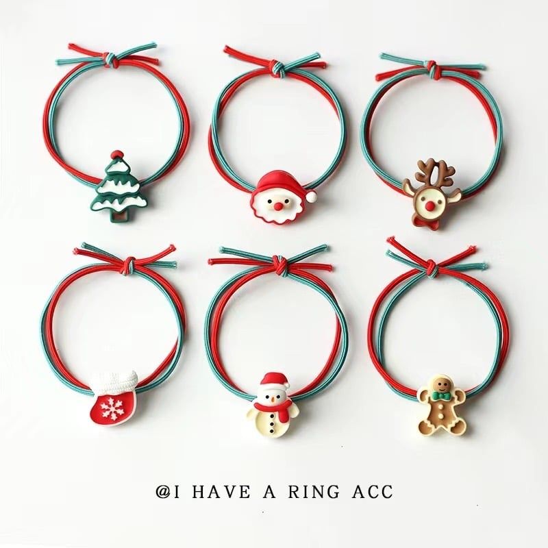 Chun Buộc Tóc Noel Xanh Đỏ