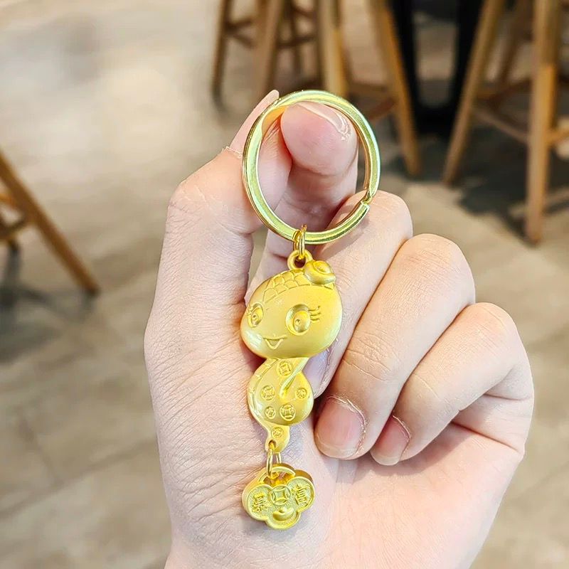 Móc Khoá Rắn Vàng Tài Lộc