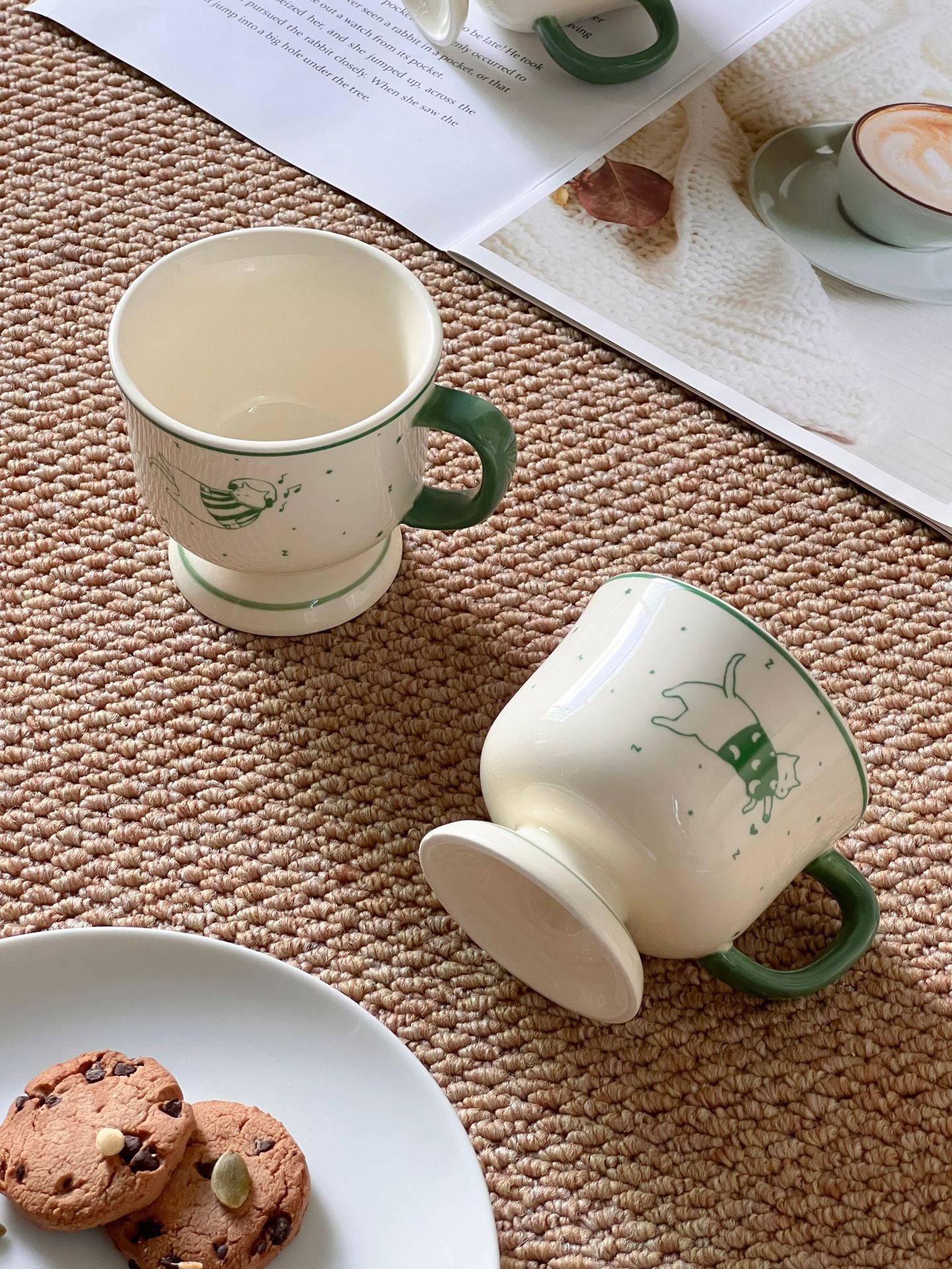 Cốc Mèo Xanh Dễ Thương