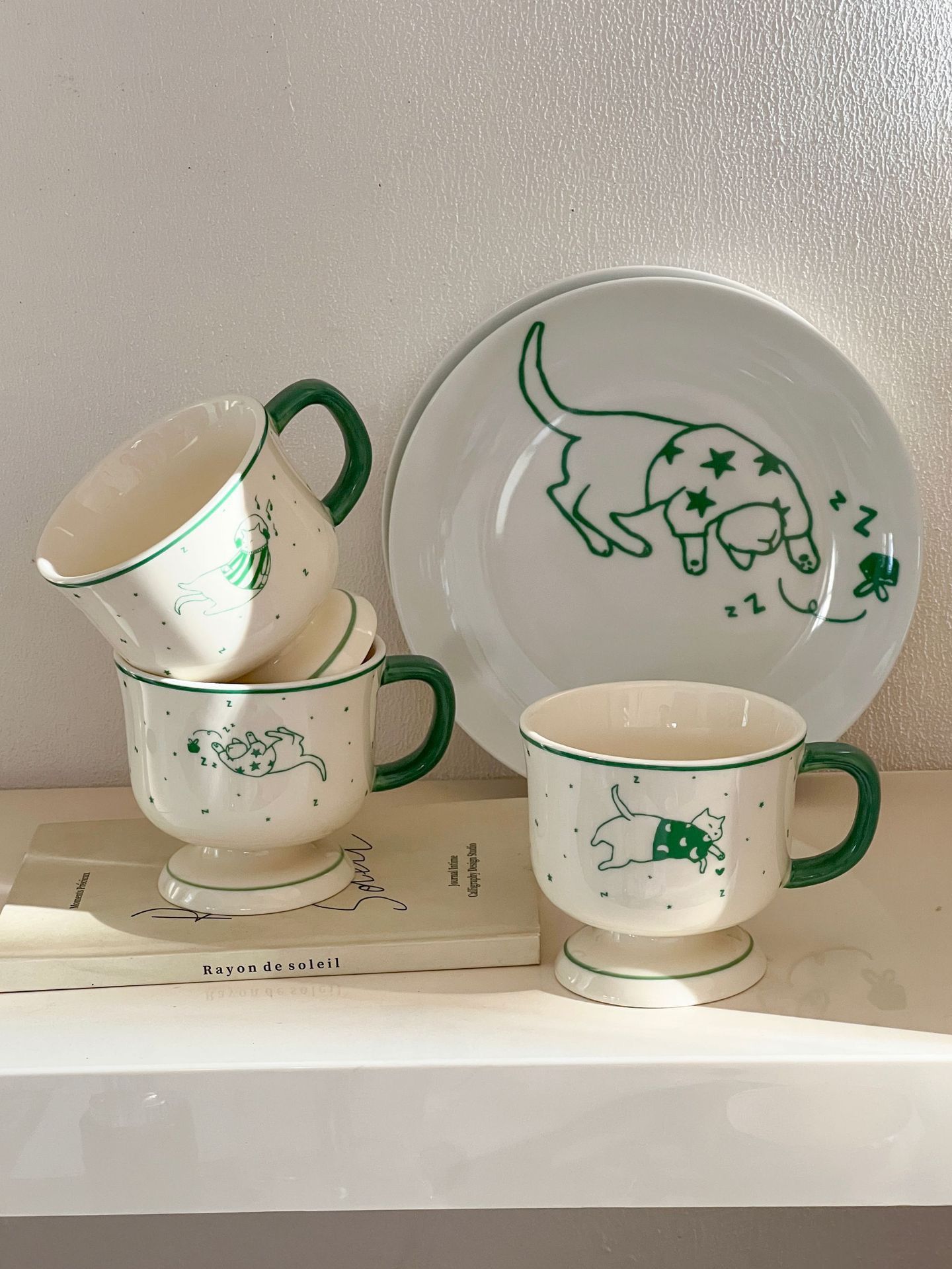 Cốc Mèo Xanh Dễ Thương