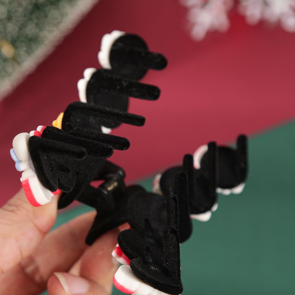 Kẹp Tóc Nhung Gắn Nhung Gắn Charm Xmas