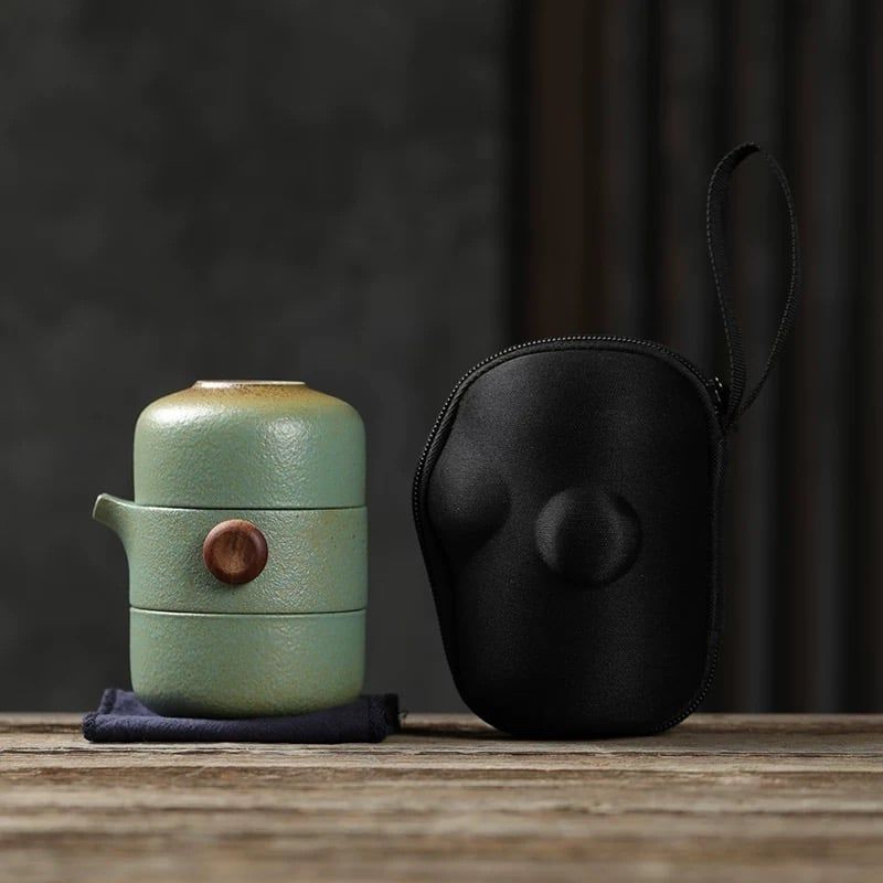 Bộ Trà Song Ẩm Bluestone Glaze