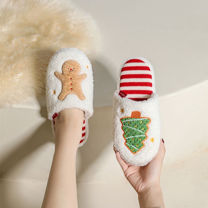 Dép Bông Cây Thông Bánh Gừng
