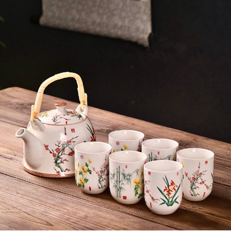 Bộ Ấm Trà Mai, Lan, Trúc, Cúc
