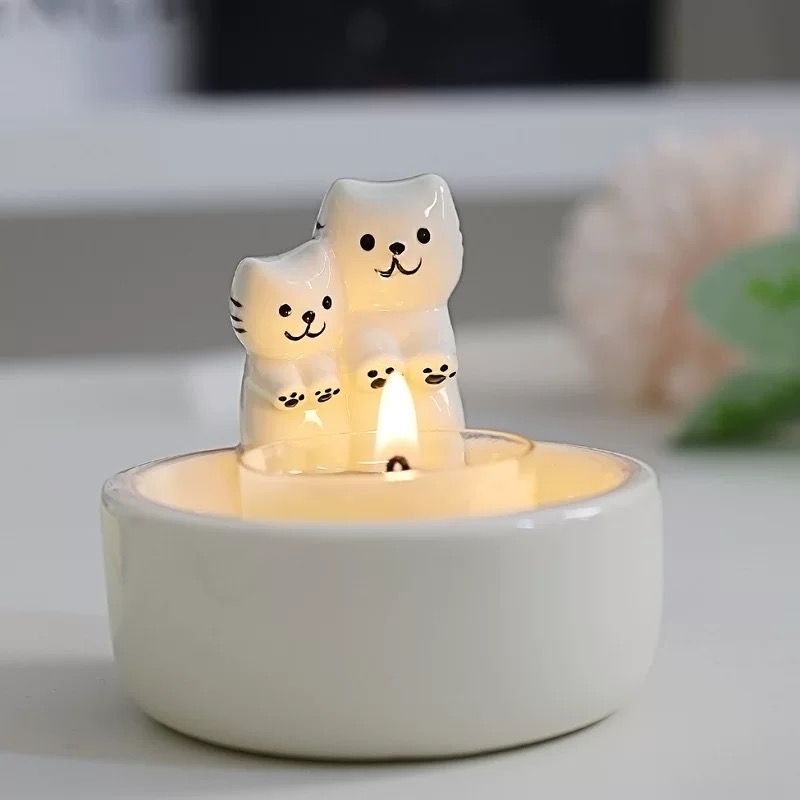 Đế Nến Mèo Sưởi Ấm