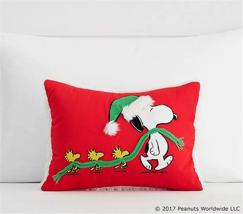 Gối Snoopy Xanh Đỏ Xmas