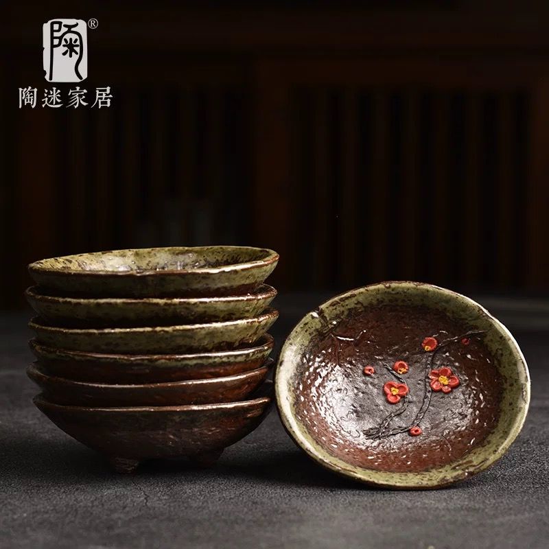 Tách Trà Hoa Đào Gốm Mộc