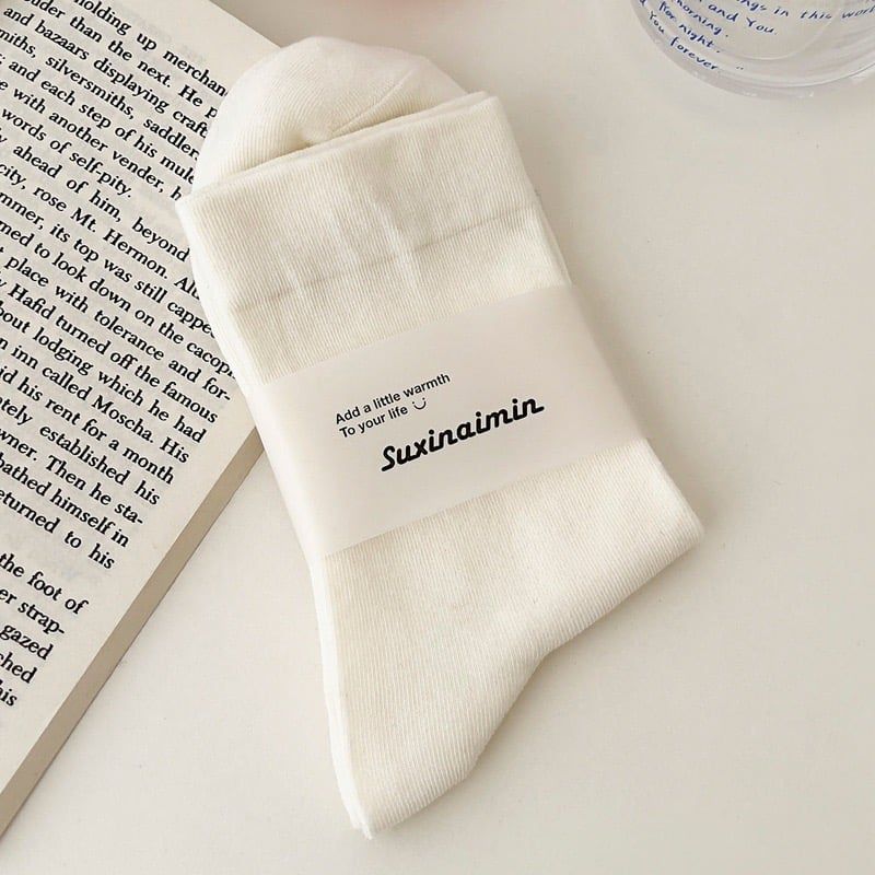 Tất Cotton Nguyên Chất Màu Pastel