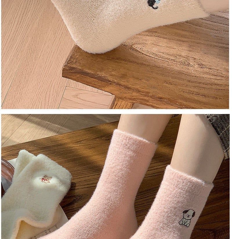 Tất Mèo Nhung Lông Ấm Áp