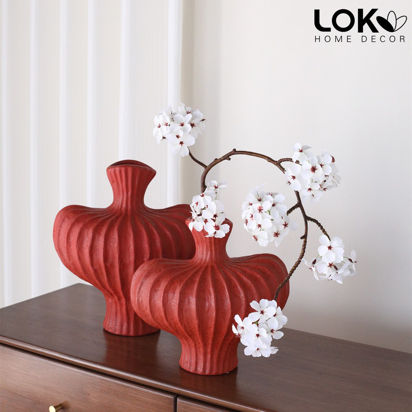 Bình Hoa Gốm Sứ Phong Cách Wabi-Sabi
